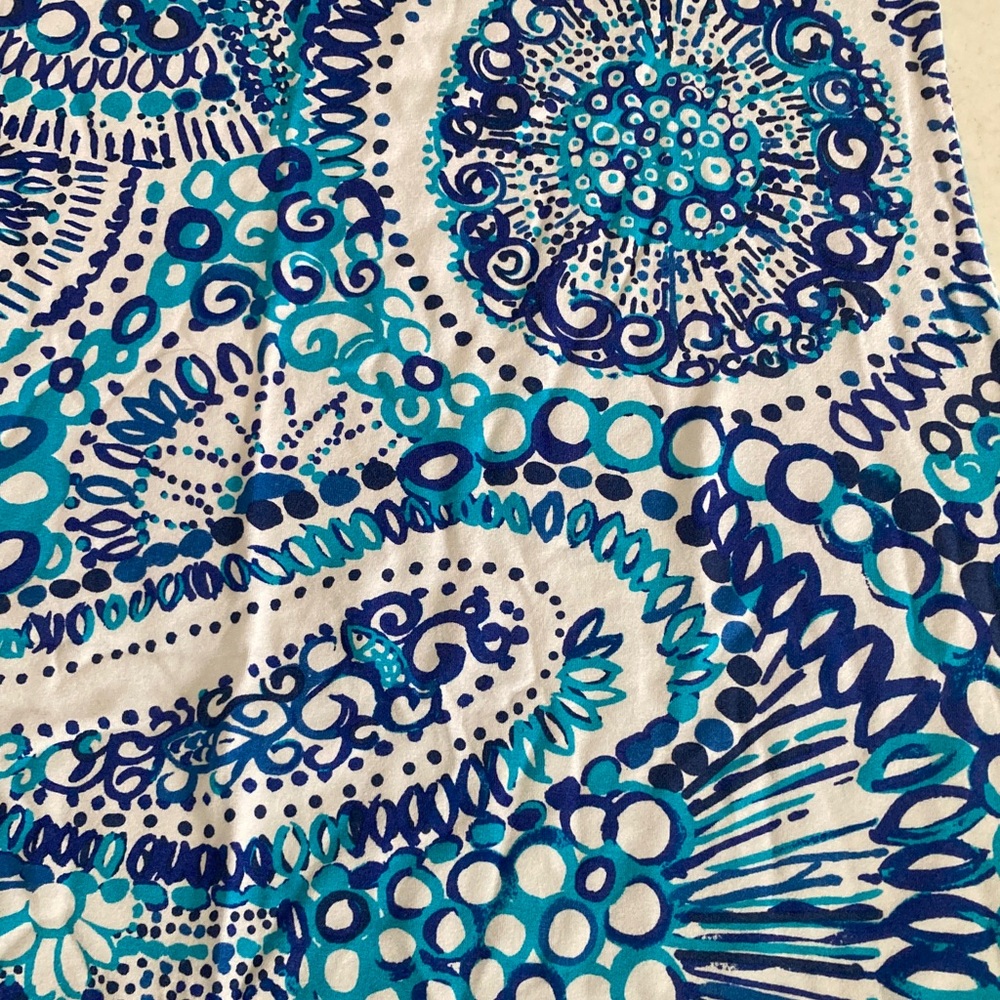 Lilly Pulitzer Blue and White Floral Dress - Picture 7 of 7